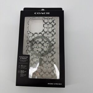 Coach Phone‎ Case Magsafe iPhone 15 Pro Max Clear Forest/Gray Ombre Sealed